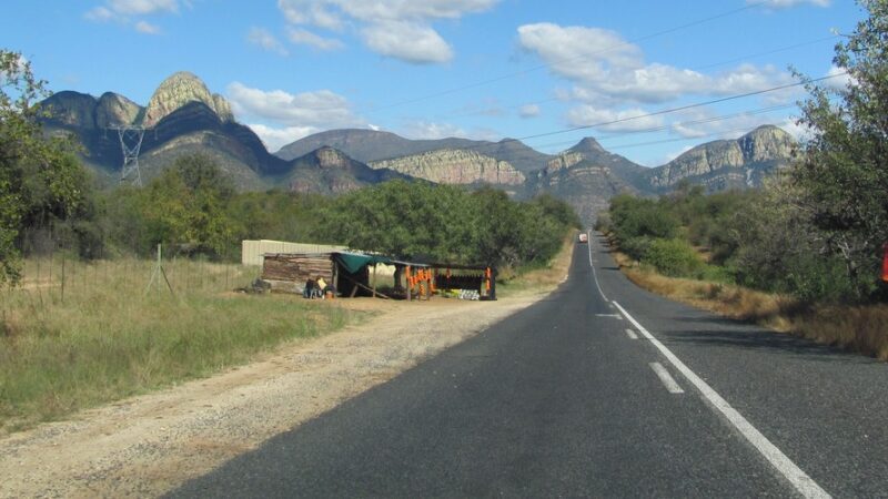 Zuid-Afrika weg naar Panorama gebied